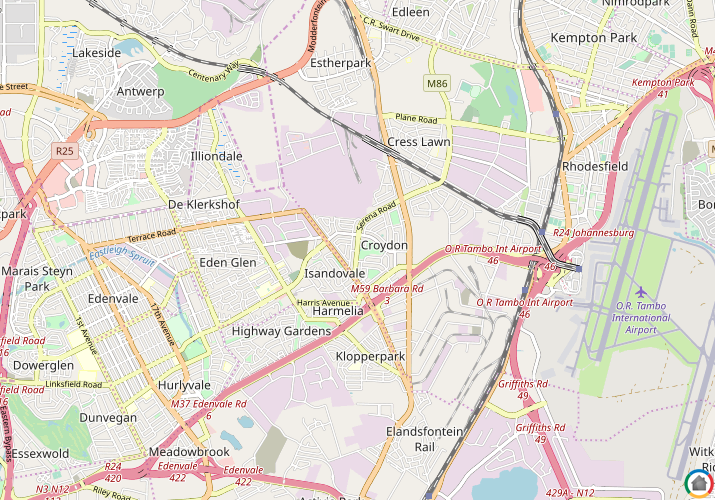 Map location of Croydon